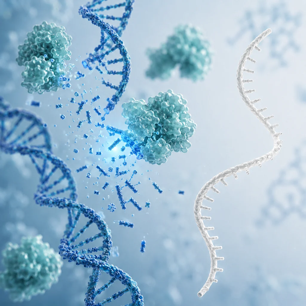 RNA workflow DNA removal step 3D graphic depiction